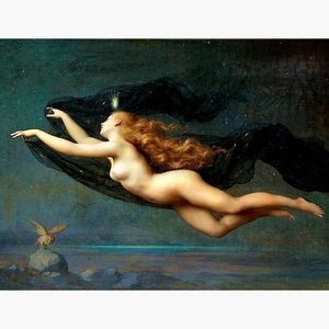 Framed Sexy Nude Witch 5x7 print